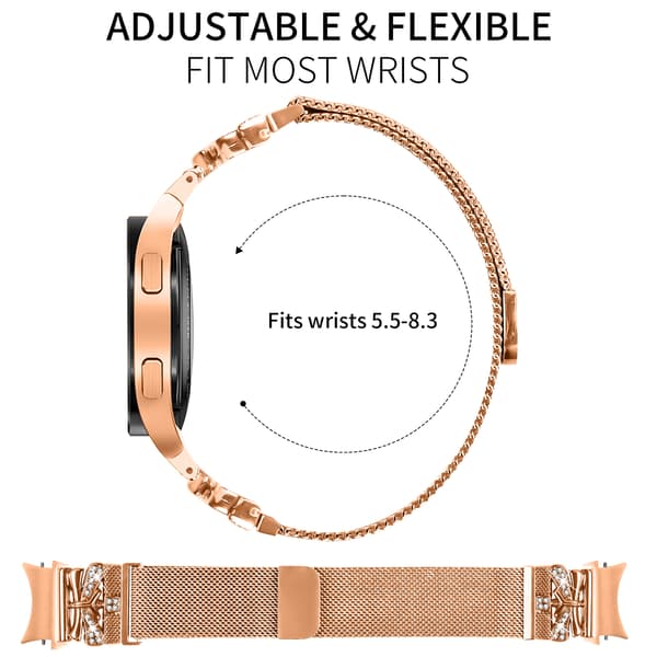 Urrem i rosaguld rustfrit stål til Galaxy Watch4/5/6/7