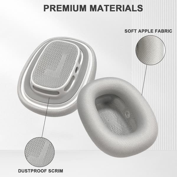 Øreputer for AirPods Max - Apple Fabric & Silicone Silver