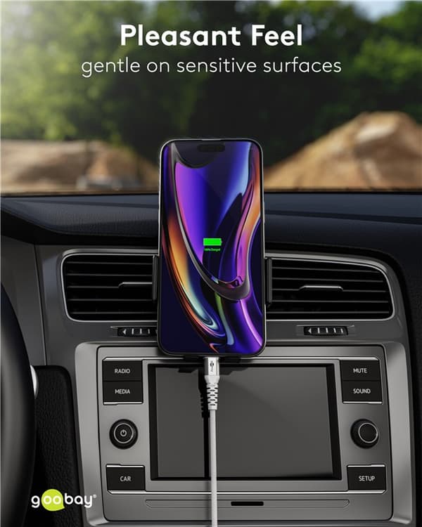 USB-C™ supersoft textilkabel med metallkontakter, 2 m, vit