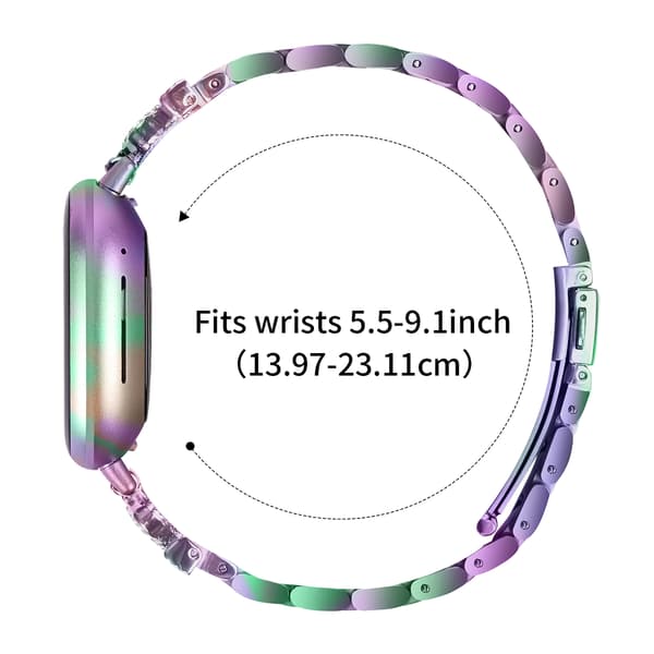 Glittrande klockarmband med tre pärlor för Fitbit Versa 3/4/Sense 2