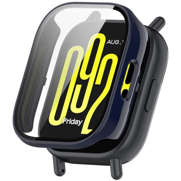 Redmi Watch 5 Active Case karkaistulla lasisuojalla Black