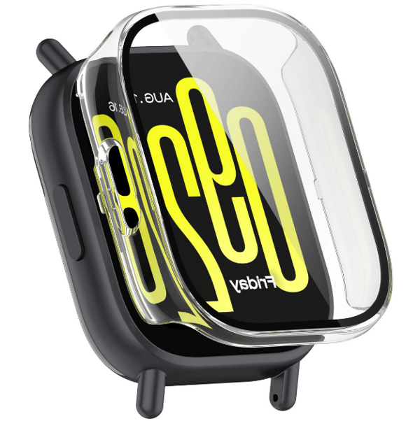 Redmi Watch 5 Active Case karkaistulla lasisuojalla Transparent