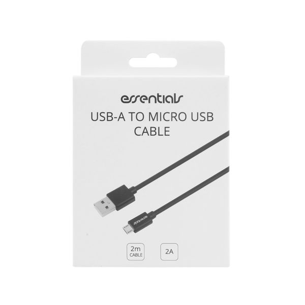 USB-A - Micro USB Cable, 2m, Black
