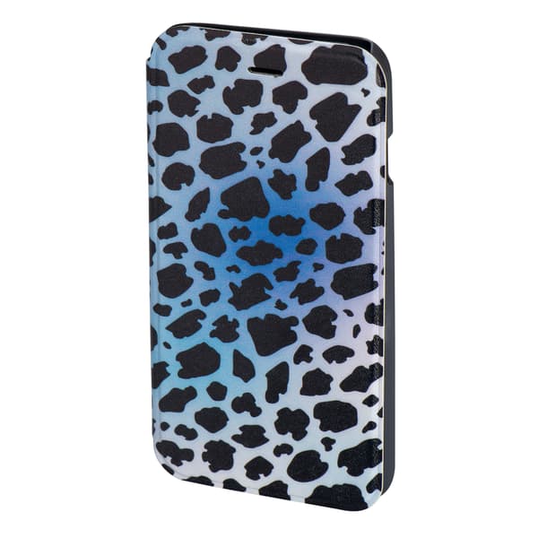 Plånboksväska DesignLine iPhone6/6S Leopard Blå