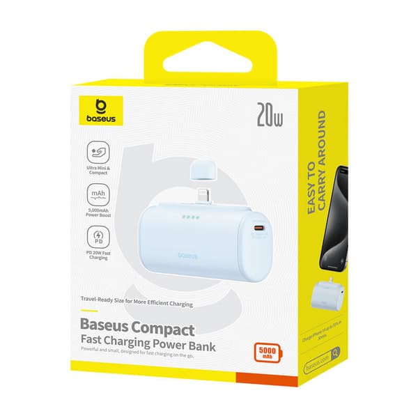 Powerbank OS-Baseus Compact IP 5000mAh 20W (blå)