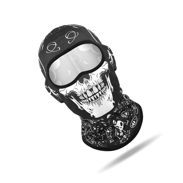 Tryckt Mesh Balaclava Motorcykelhjälm Foder - Andningsbar & Rolig Ansiktsmask