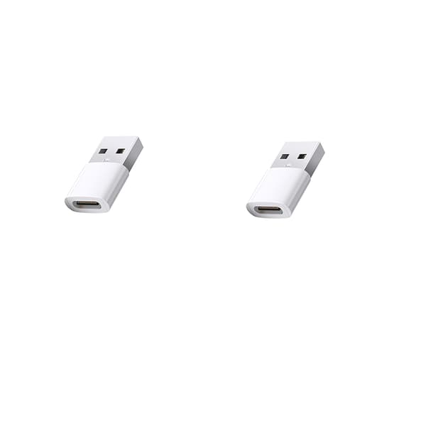 2-pack USB C till A-adapter (ABS-plast) för snabb laddning och dataöverföring