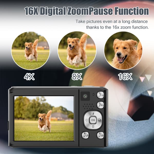 4K HD digitalkamera med stabilisering DC308 Black
