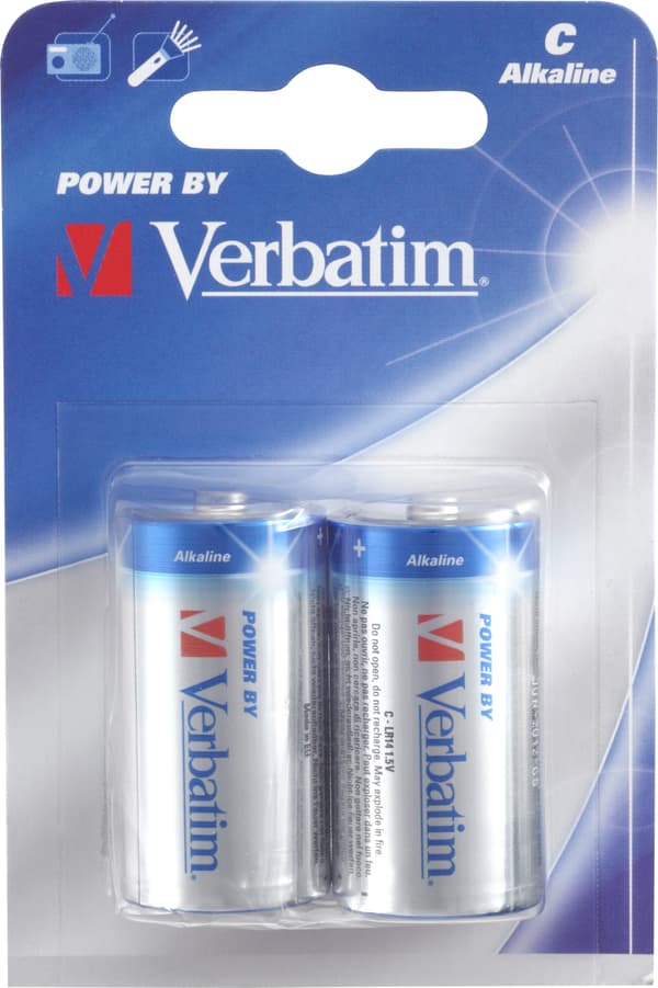 Batteries, C (LR14), 2 pcs Alkaline, 1.5 V