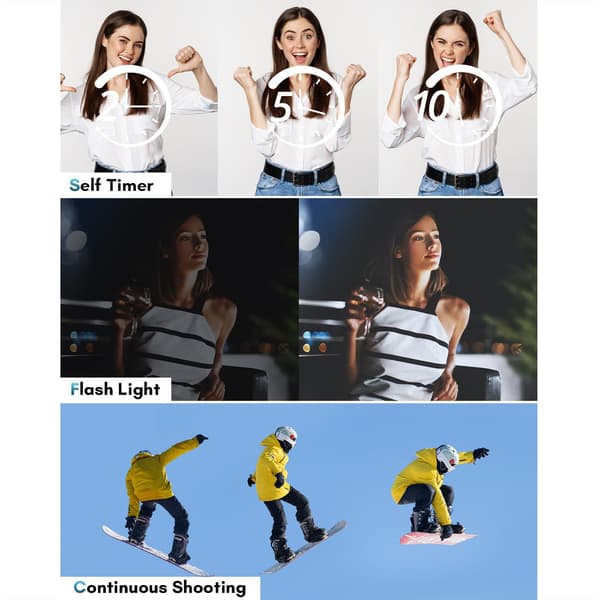 4K HD digitalkamera med stabilisering DC308 White