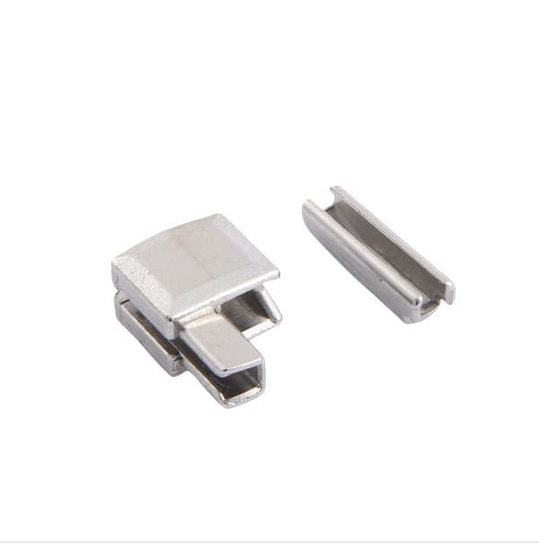 Silver Zipper Top & Bottom Stops (10 Set) - Storlek 5