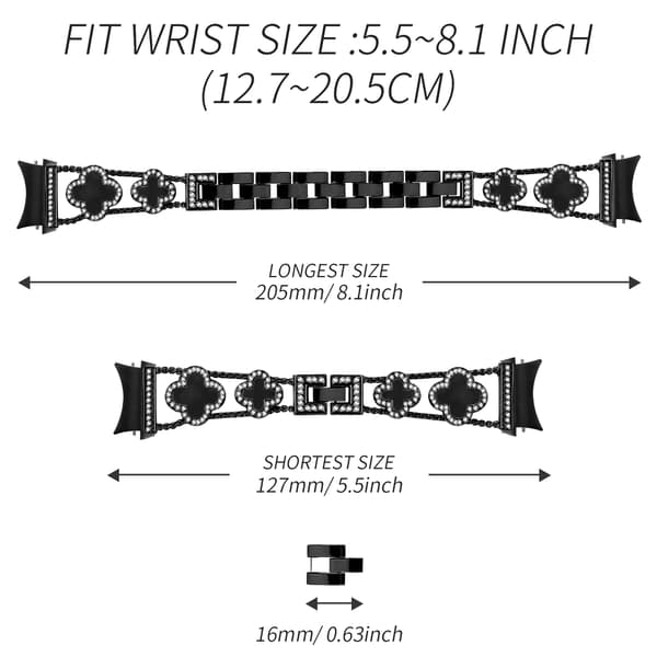 Urrem til Samsung Galaxy Watch 4/5/6 Black