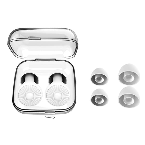 Brusreducerande öronproppar med fodral White