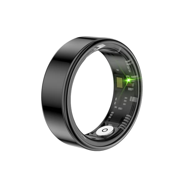 Smart Ring med 30 dagers batteritid, IP68 vanntett, hjertefrekvens, oksygennivå og søvnovervåking Black 11