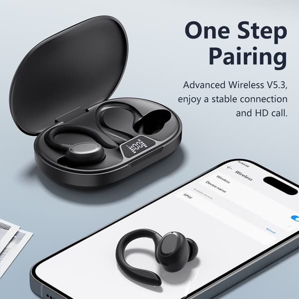 SP66 Svarta Bluetooth-hörlurar: Trådlös ljudfrihet