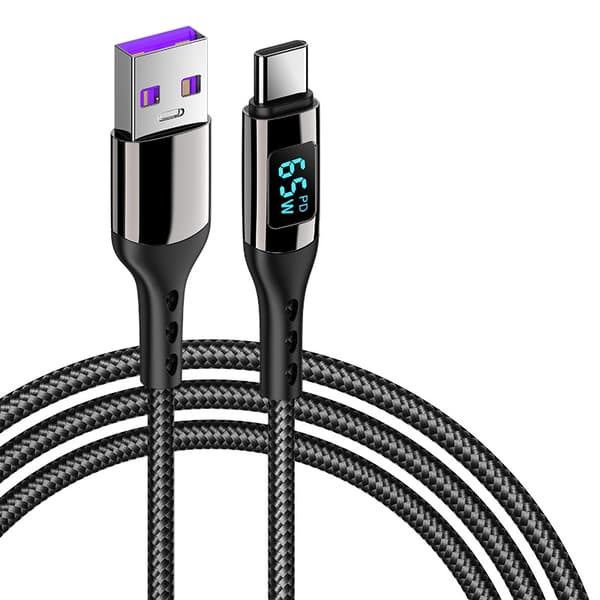 USB-C PD snabbladdningskabel 100 W Black 1 m