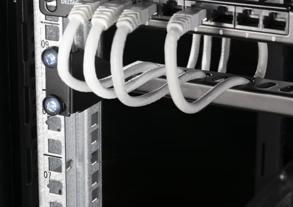 Cable support for 19" installation, 1U, black