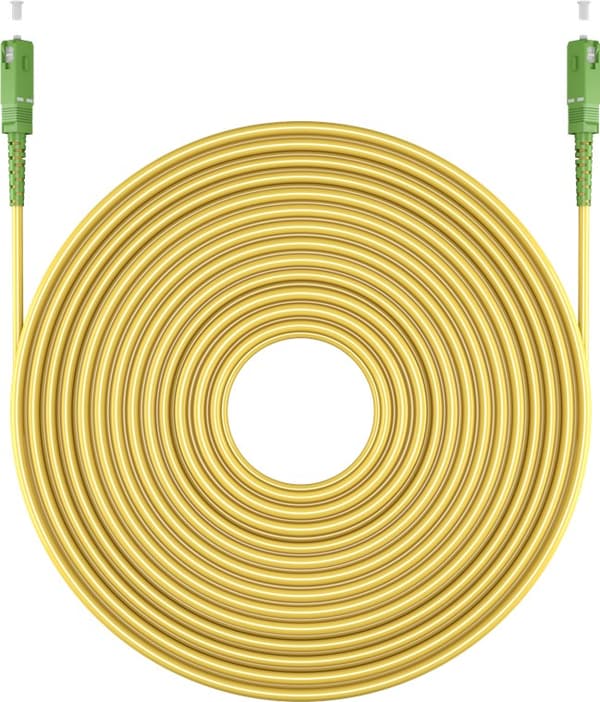 Valokuitukaapeli (FTTH), Singlemode (OS2) Keltainen, keltainen (Simplex), 3 m