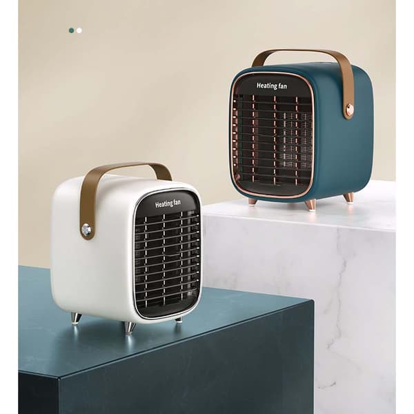 Elektrisk keramisk varmevifte i retrodesign White