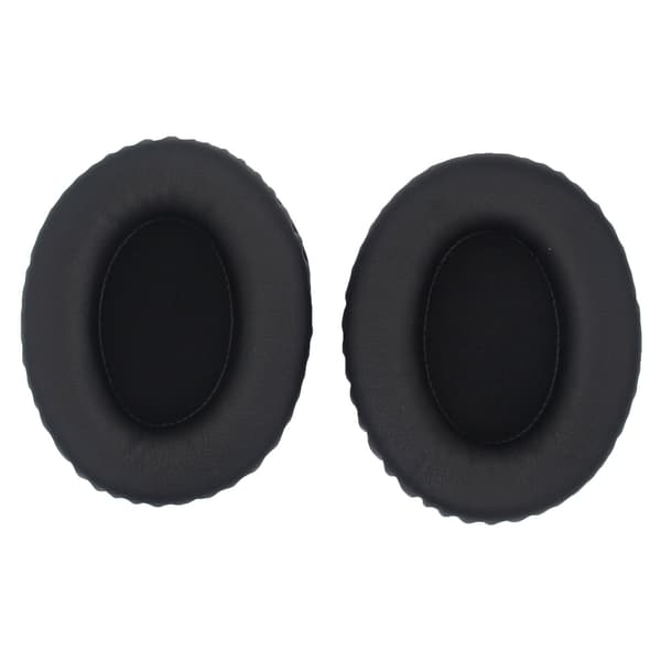 Universal Oval Ørepuder 95x80mm Proteinlæder - Sort (2 stk)