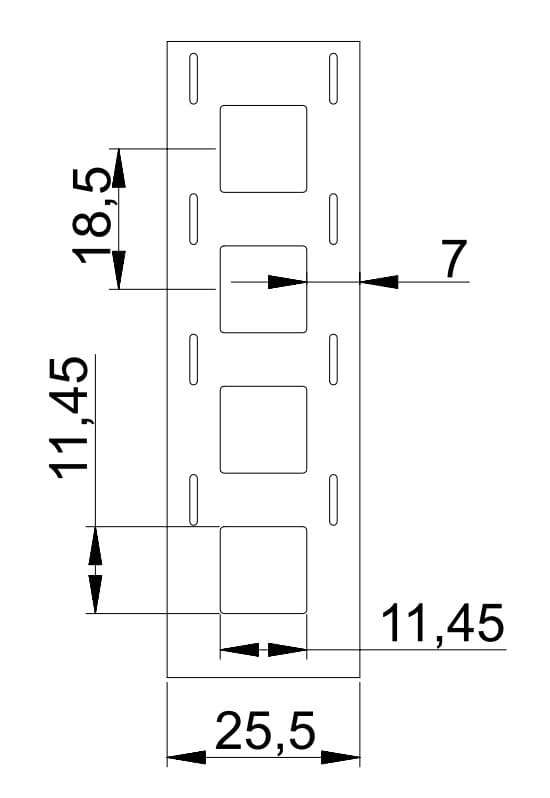 Batteri Nickelremsa -2P - 5 meter rulle M