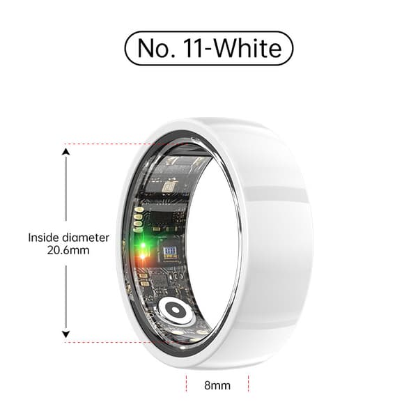 Smart Ring R1000 - Keramisk Udgave White 11