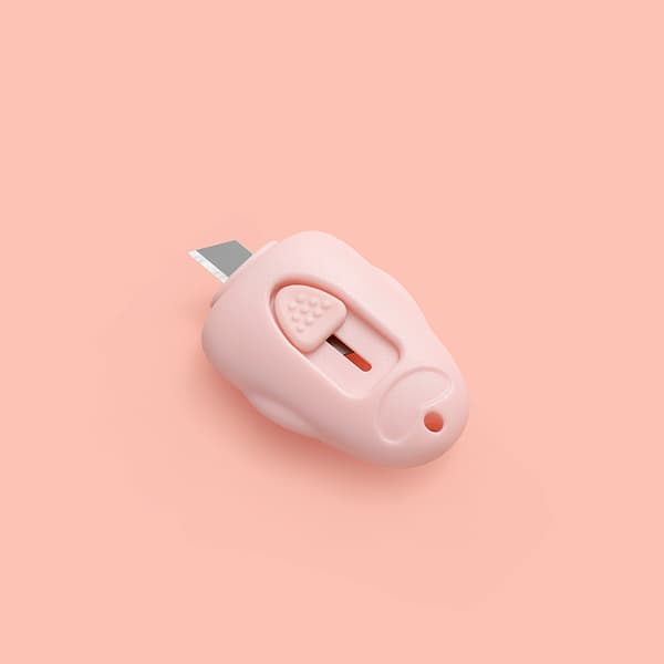 Mini-kniv med nøkkelringhull Pink