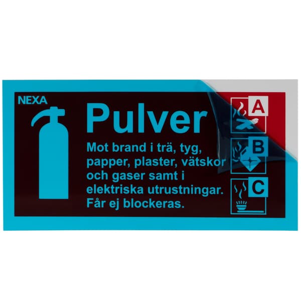 BSP-1020 Skilt til pulverildslukker