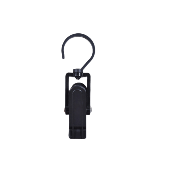 5-pack multifunksjonelle roterende lagringsklips Black