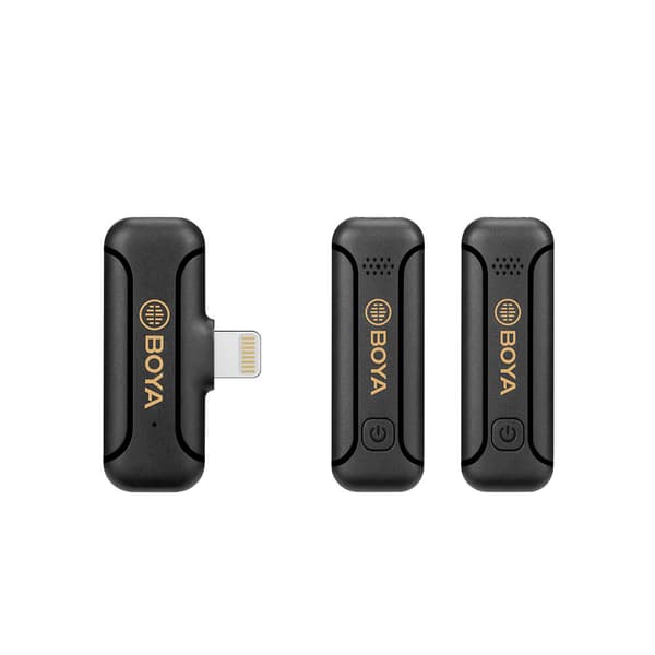 Trådløst mikrofonsystem x2 BY-WM3 med lightningstik