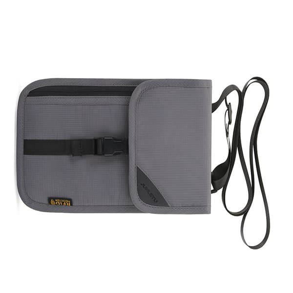 RFID Neck Wallet -matkapassipidike DarkGrey