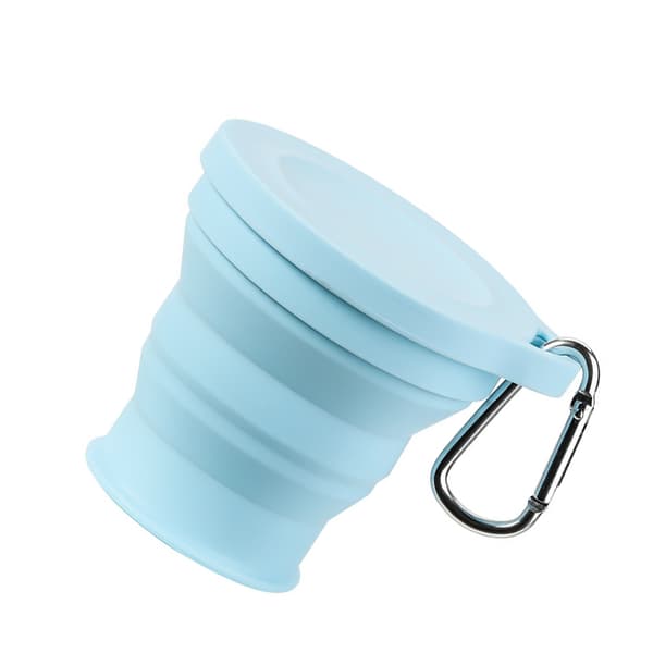 Hopfällbar mugg - 180 ml, bärbar och läckagesäker Blue
