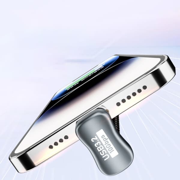 Full-Function GEN2 U-formet USB-C til USB-C datakabel 10Gbps, 100W PD, 4K@60Hz, aluminiumlegering og nylon, 0.5/1/1.5/2m 1 m