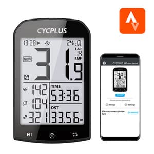 GPS sykkelcomputer Cycplus M1 - kompatibel med Strava, Trainingpeaks etc.