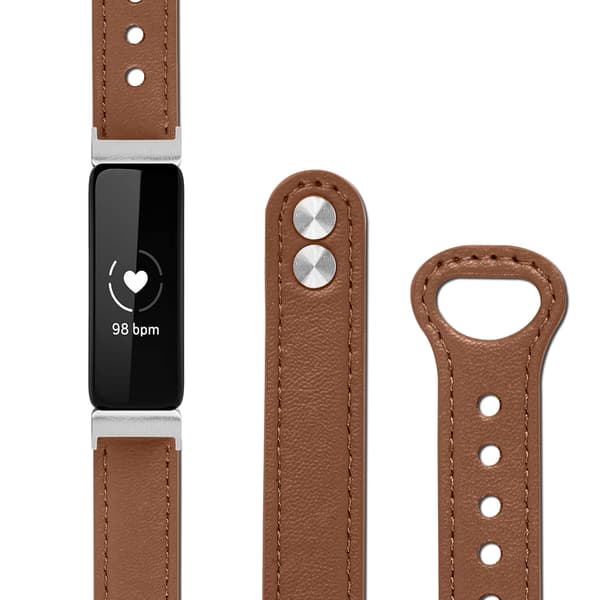 Urrem i ægte læder Brown Fitbit Inspire 2