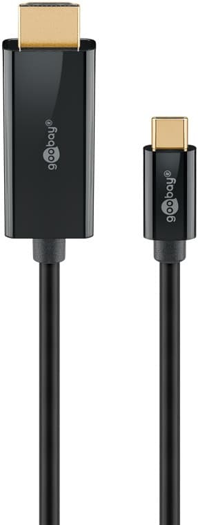 USB-C™ til HDMI™-kabel, 2 m, svart