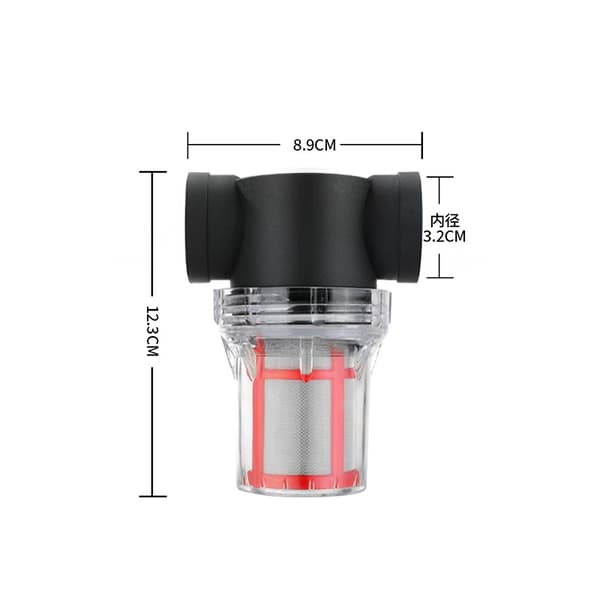 Inline vannfilter med 1" hunngjenge 200 Mesh