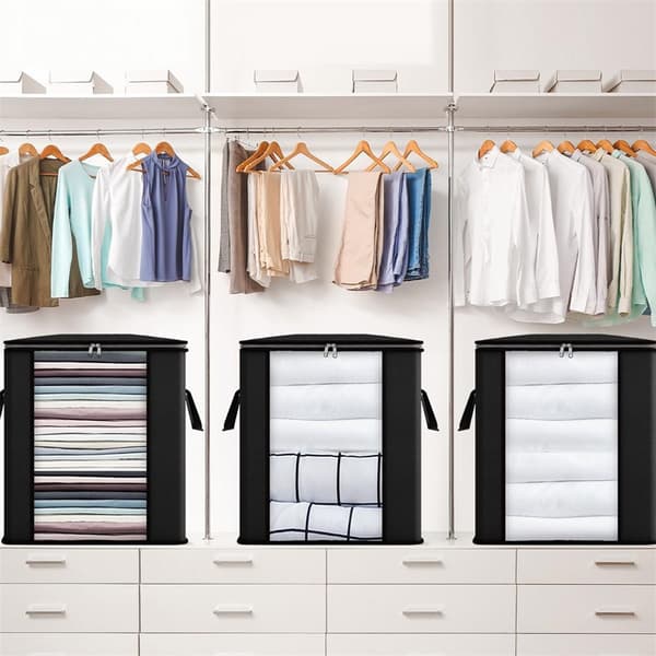 Quilt Oppbevaringspose med håndtak Black