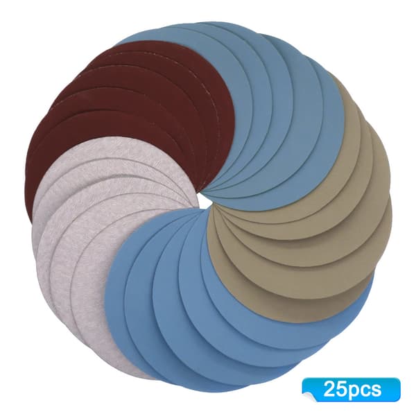 5-tommer 125 mm slibeskiver, 25-pak MultiColor