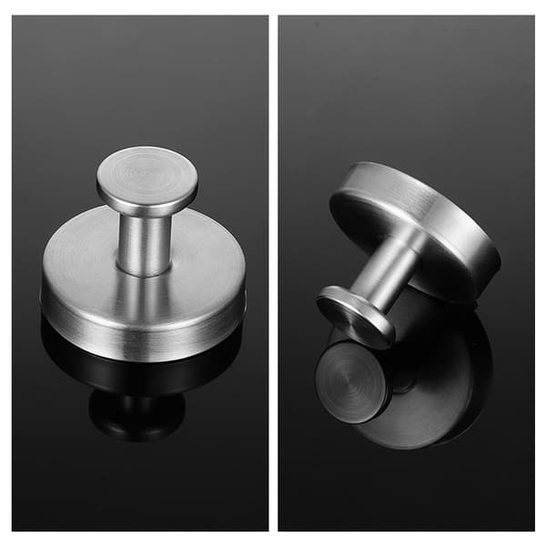 Krok med sugekopp, 2 stk Silver