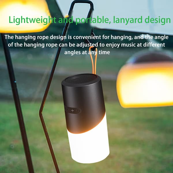 Kannettava Bluetooth-kaiutin RGB-ympäristövalolla Black
