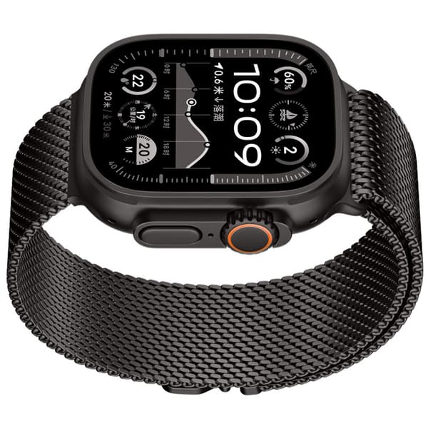 Grafit Milanese Loop-rem til Apple Watch Black S