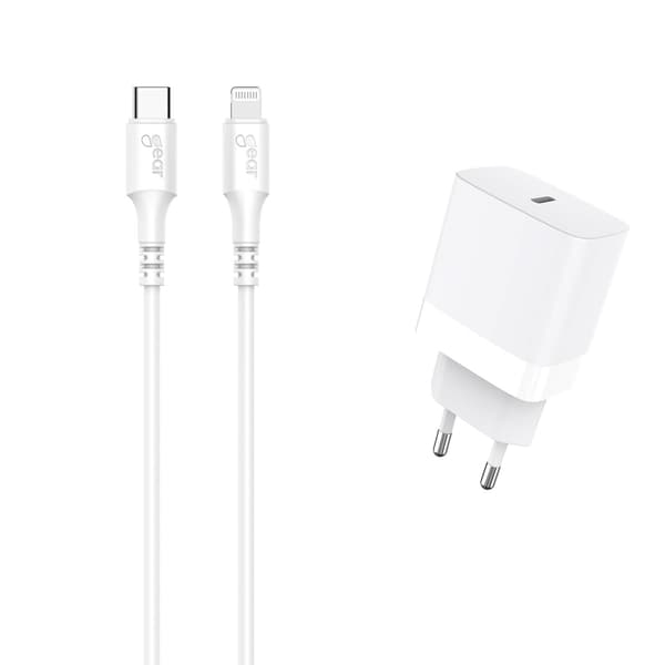 Lader 220V 1xUSB-C PD 20W Kabel Lightning til USB-C MFI C94