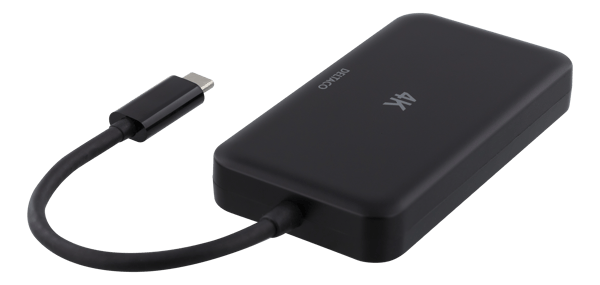 USB-C to HDMI/DP/DVI/VGA adapter, 4K, DP Alt Mode, black