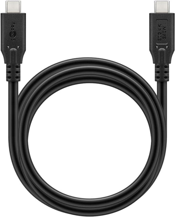 USB-C™-kaapeli, USB4™, 1,5 m, musta