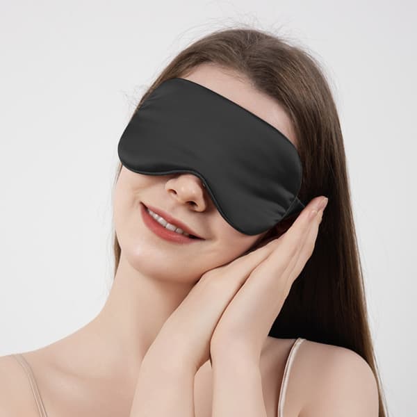 100 % silke søvnmaske for øynene Black