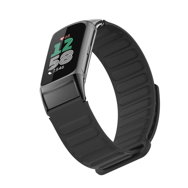 Stilig magnetisk silikonrem for Fitbit Charge 6 Black
