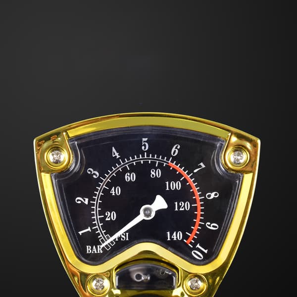 Kraftfull Fotpump med Manometer - Cykelpump
