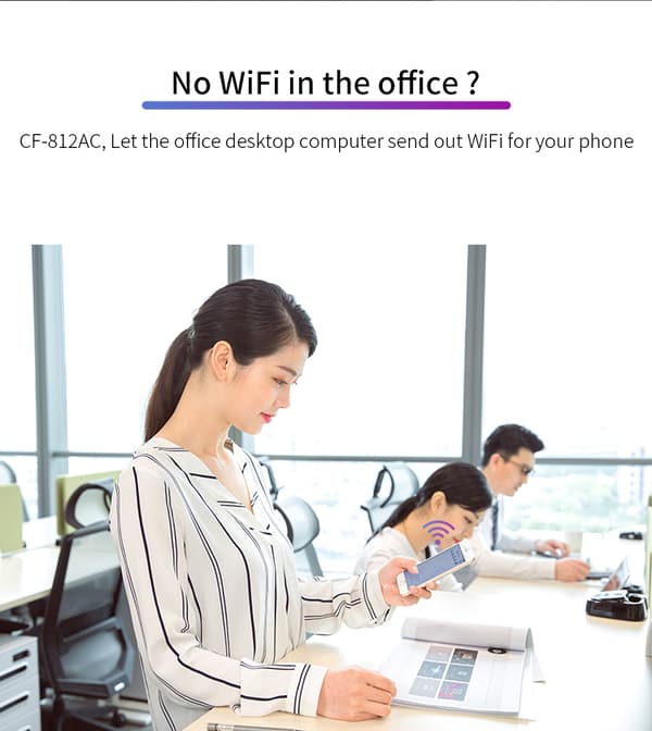 Trådløs WiFi-adapter - Svart