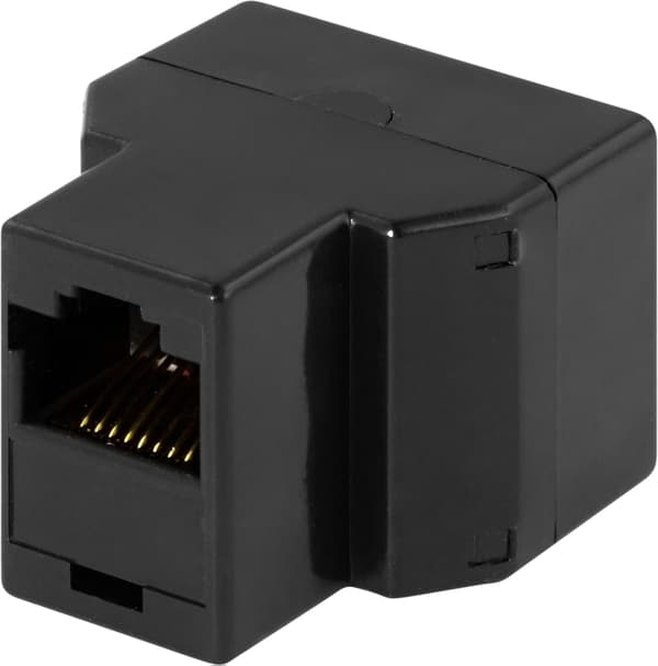 Three-way clutch 8P/8C RJ45, black